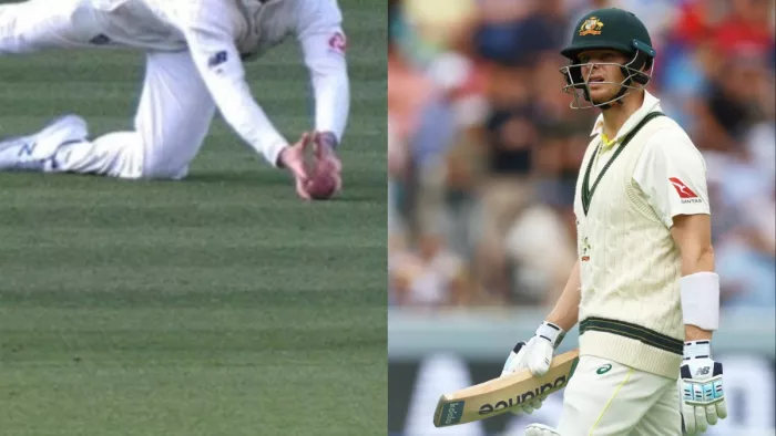 Steve Smith controversial catch create conflict in Ashes. Image- Twitter