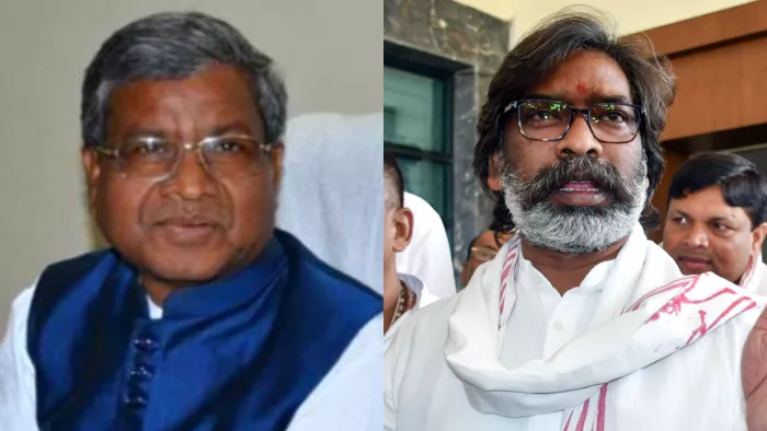 BJP के प्रदेश अध्यक्ष बाबूलाल मरांडी और झारखंड के CM हेमंत सोरेन। (फाइल फोटो)
