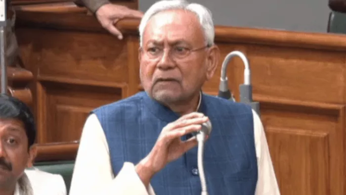 बिहार विधानसभा को संबोधित करके सीएम नीतीश कुमार। (फाइल फोटो)