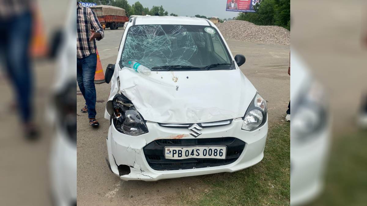 car hits activa on national highway in faridkot elderly couple dies