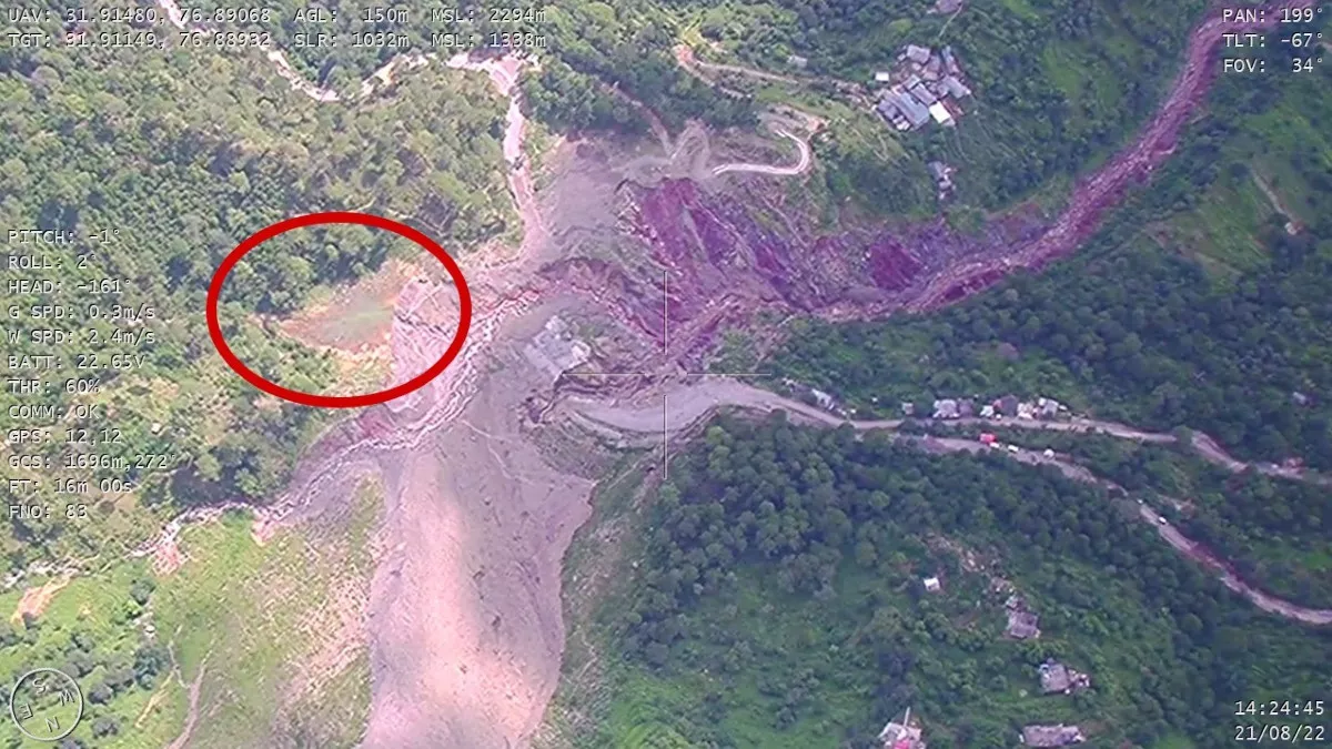 Kotropi Landslide: कोटरोपी पर दोबारा मंडराया खतरा; पहाड़ी पर बनी झील से रिसाव शुरू, ड्रोन से सर्वे में खुलासा