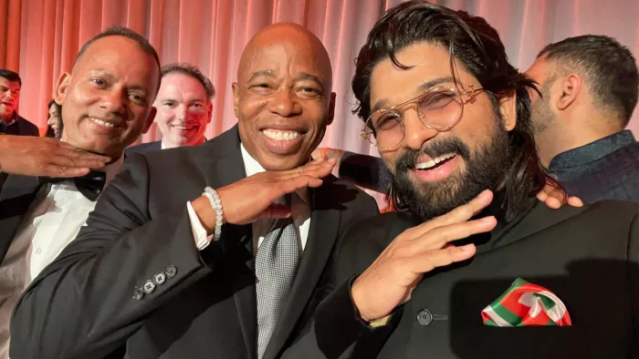 Allu Arjun Pushpa The Rise New York City Mayor Does Main Jhukunga Nahin. Photo- Instagram