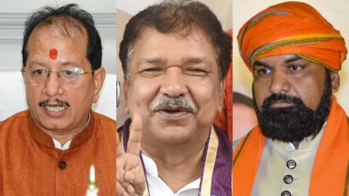 विजय सिन्हा, दिलीप जायसवाल और सम्राट चौधरी। (फाइल फोटो)