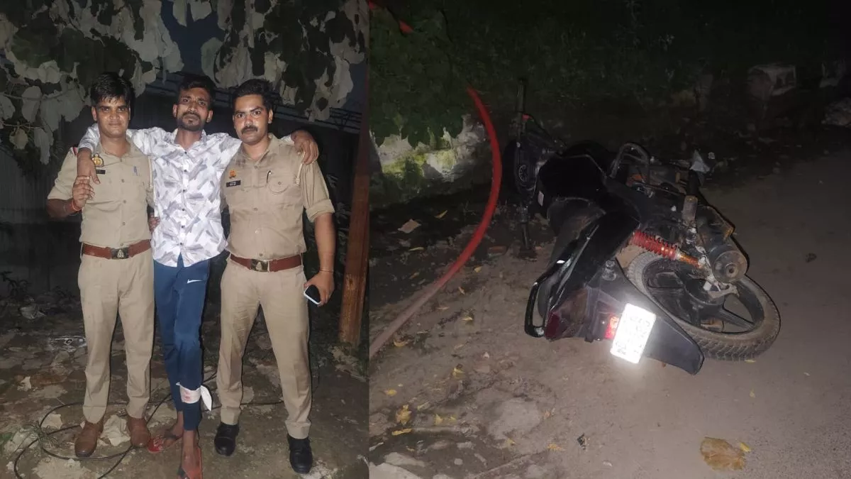 नोएडा में पुलिस के साथ बदमाश की मुठभेड़, गोली लगने से घायल...साथी फरार; पहले भी खा चुका है कई जेल की हवा