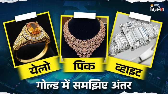 येलो गोल्ड में तांबा और चांदी, पिंक गोल्ड में अधिक तांबा, और व्हाइट गोल्ड में पैलेडियम या निकल होता है।
