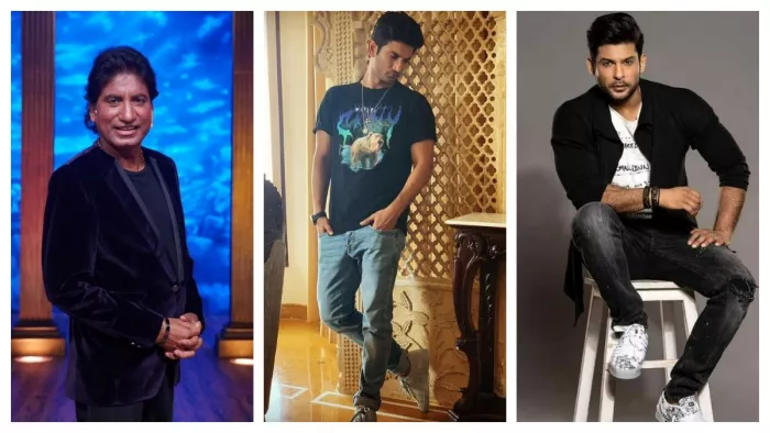 Symbolic Image of Raju Srivastava Sushant Singh Rajput and Siddharth Shukla