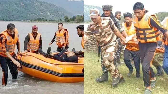 दरिया में फंसे लोगों के राहत और बचाव कार्य की मॉक ड्रिल