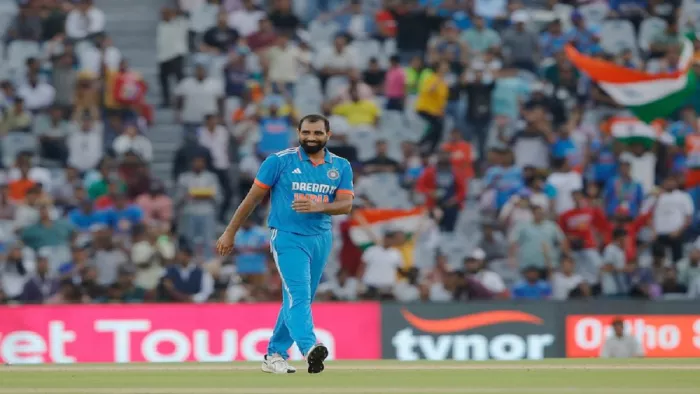 मोहम्मद शमी ने ऑस्ट्रेलिया के खिलाफ शानदार प्रदर्शन किया। फोटो- एक्स से साभार