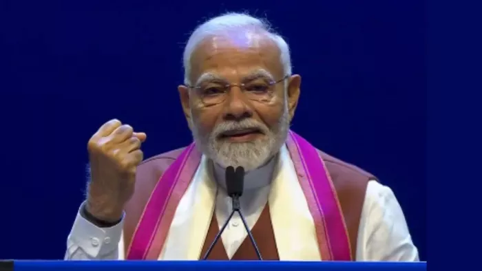 PM Modi US Visit: प्रधानमंत्री नरेंद्र मोदी ने एआई का बताया नया मतलब।(फोटो सोर्स: नरेंद्र मोदी)
