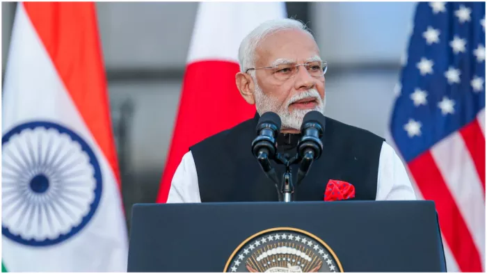 पीएम मोदी भारतीय समयानुसार लगभग 9:30 बजे भारतीय समुदाय को संबोधित करेंगे। (Photo- ANI)
