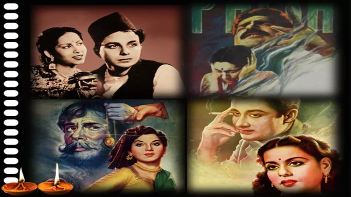 पारंपरिक अंदाज में नजर आती थी उन गीताें में दीपावली की लौ