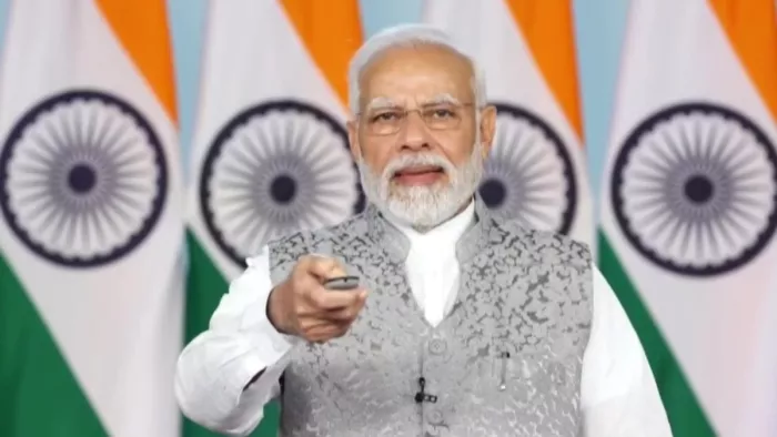 पीएम मोदी ने मध्य प्रदेश में पीएमएवाई के 4.51 लाख लाभार्थियों के गृह प्रवेश का किया शुभारंभ। फोटो एएनआइ