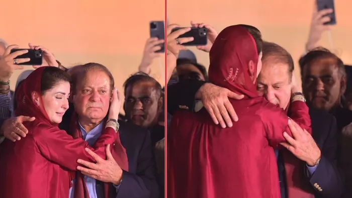 पाकिस्तान के पूर्व प्रधानमंत्री नवाज शरीफ और मरियम नवाज (फोटो- @pmlndigitalpk)