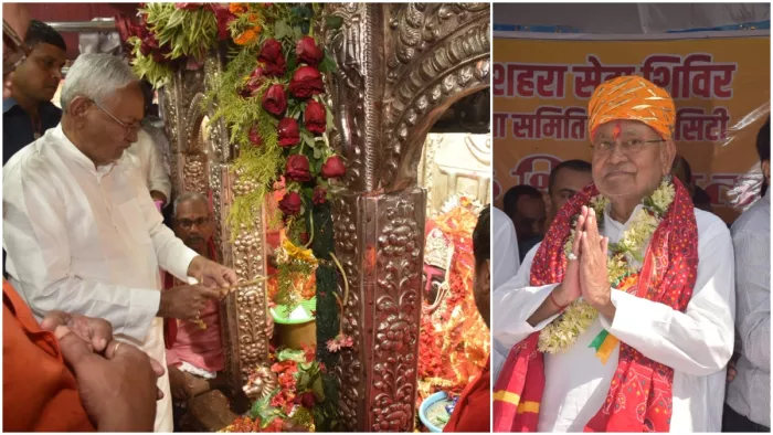 महाअष्टमी पर CM नीतीश और लालू समेत कई नेताओं ने लगाई मां के दरबार में हाजिरी