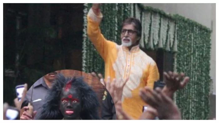 फैंस से घर के बाहर मिलते अमिताभ बच्चन. फोटो क्रेडिट - वरिंदर चावला इंस्टाग्राम