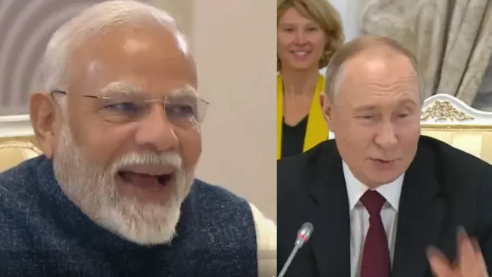 प्रधानमंत्री नरेंद्र मोदी और रूस के राष्ट्रपति ब्लादिमीर पुतिन (Photo ANI)