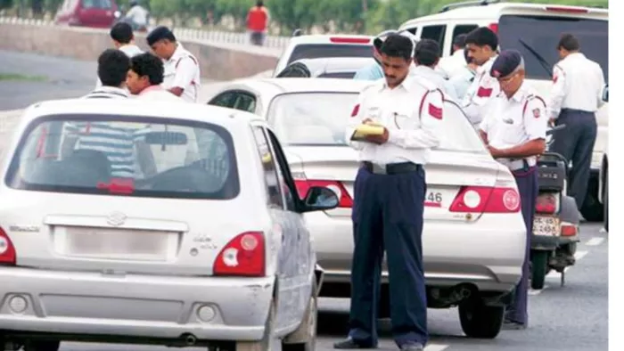 Car Fine with A/F number plate in India, See Details