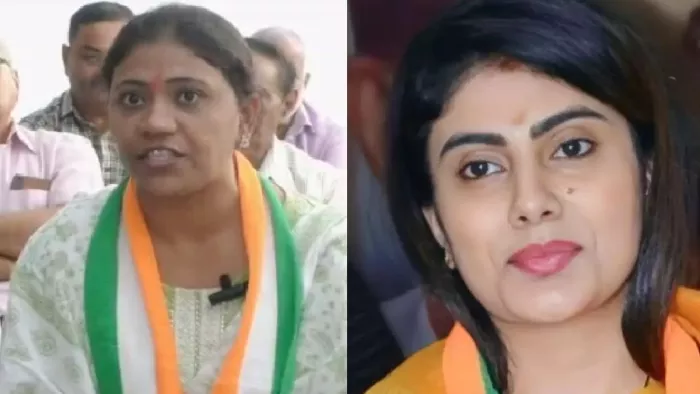 रीवाबा जडेजा और नयनाबा जडेजा की फाइल फोटो।