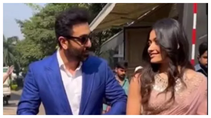 Ranbir Kapoor and Rsshmika Mandanna. Photo Credit: Voompla Screenshot