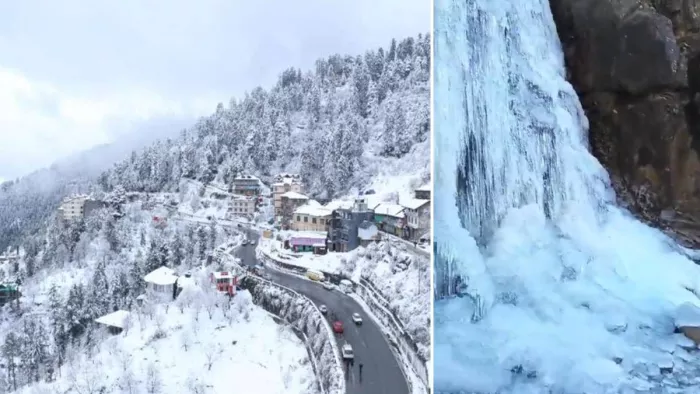 हिमाचल में कई जगहों पर बर्फबारी का दौर जारी है