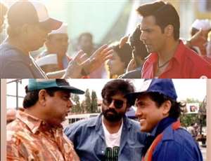 डेविड धवन के साथ वरुण और गोविंदा। फोटो- इंस्टाग्राम