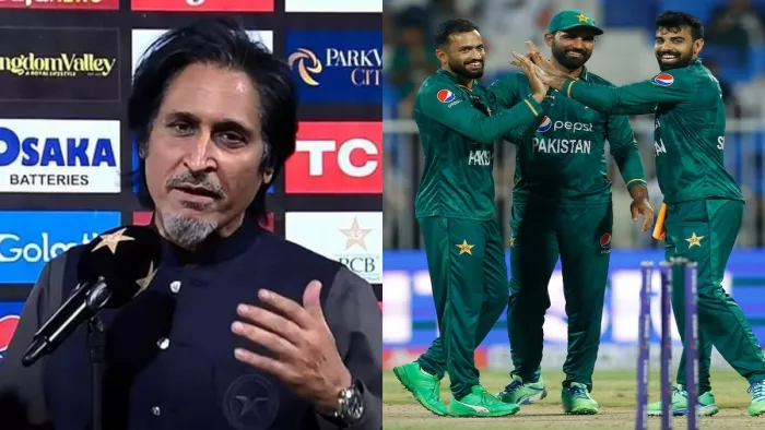 Ramiz Raja: रमीज राजा और पाकिस्तान टीम (डिजाइन फोटो)