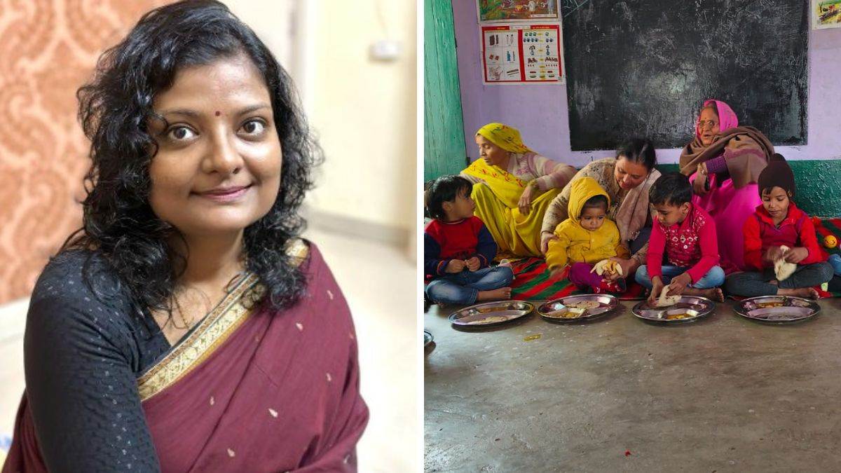 hathras dm ias archana verma got his son admitted in anganwadi centre