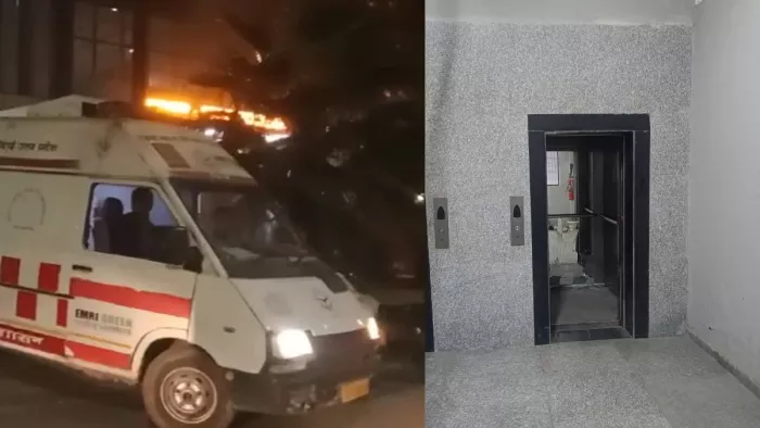 नोएडा के सेक्टर 125 स्थित कमर्शियल साइट पर लिफ्ट गिरने से नौ घायल।