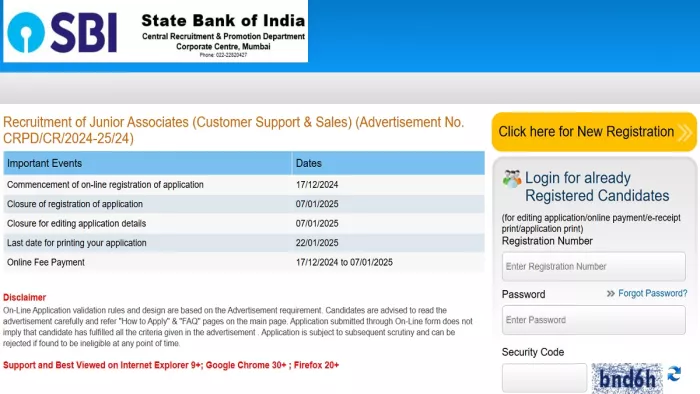 SBI Clerk Recruitment 2024 के लिए यहां से करें अप्लाई।