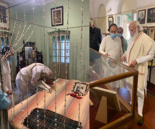 west bengal pm modi gets emotional seeing subhash chandra bose ancestral house