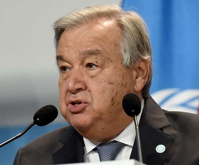संयुक्त राष्ट्र महासचिव ने कश्मीर मुद्दे के शांतिपूर्ण समाधान की उम्मीद जताई