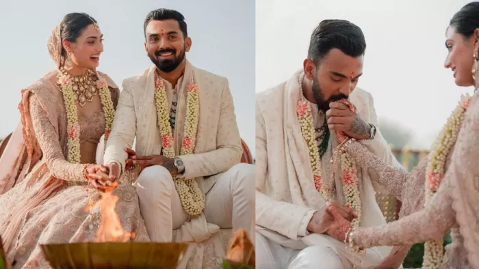 Indian Cricketer KL Rahul Athiya Shetty Marriage( Photo-design)