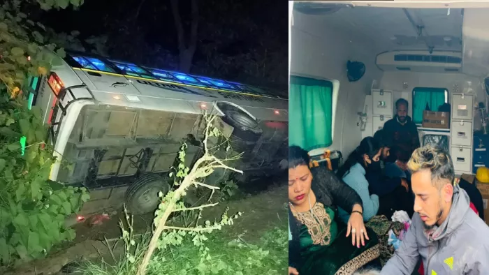Himachal Accident: बाल-बाल बची 25 जिंदगियां, स्टेयरिंग लॉक होने से पलट गई बस;