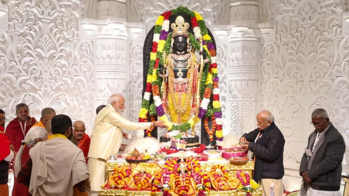 Ram Mandir Pran Pratishtha:PM मोदी ने शेयर किया प्राण-प्रतिष्ठा का VIDEO (फोटो नरेंद्र मोदी एक्स हैंडल)