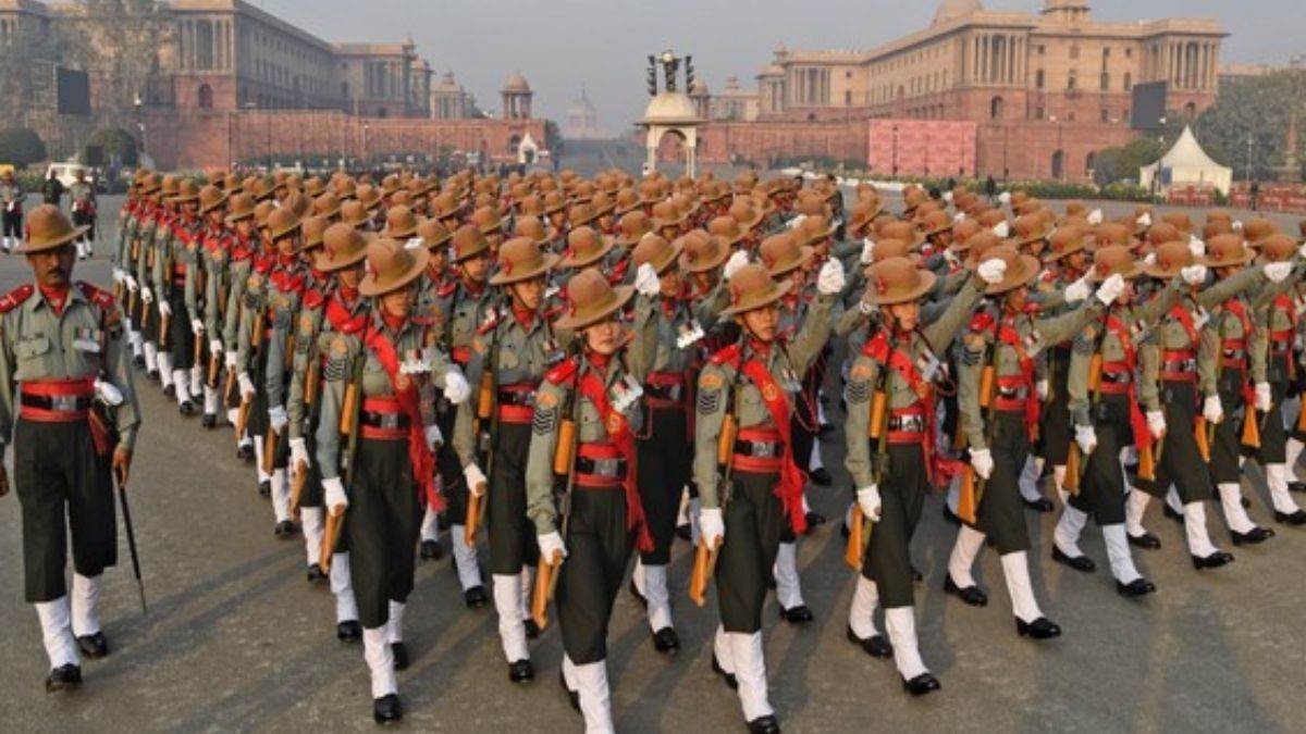 first time all women tri services contingent taking part in republic day parade