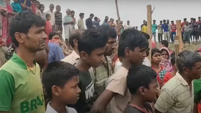एनएचआरसी की टीम ने संदेशखाली में ग्रामीणों से पूछताछ की। (फोटो, जागरण वीडियो)