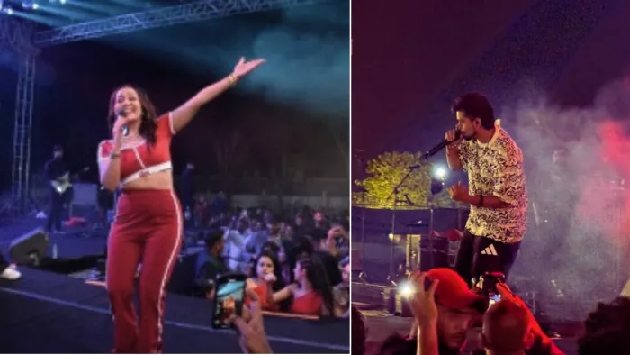 नेहा कक्कड़ और पैराडॉक्स ने बरेली में दी जबरदस्त परफॉर्मेंस। (तस्वीर जागरण)