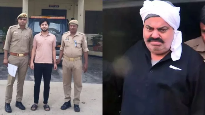 पूरामुफ्ती पुलिस की गिरफ्त में माफिया अतीक का करीबी मोहम्मद हासिर l साभार पुलिस