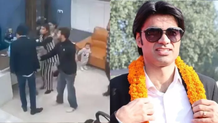 ऑफिस में बजिंदर सिंह ने महिला से की मारपीट।