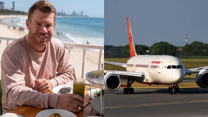 Air India के बर्ताव पर डेविड वॉर्नर ने नाराजगी जाहिर की।(फोटो सोर्स: इंस्टाग्राम)