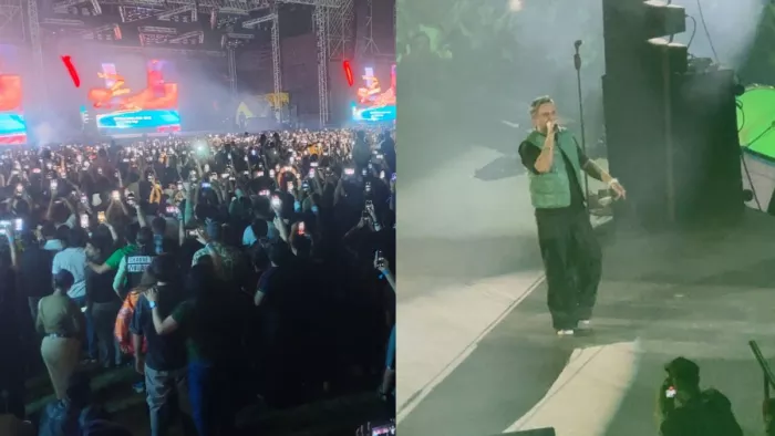 Yo Yo Honey Singh के कॉन्सर्ट में जुटी भारी भीड़।