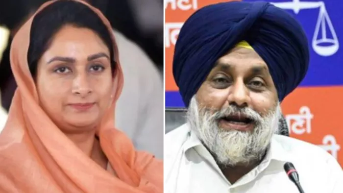 लोकसभा चुनाव 2024: हरसिमरत कौर और सुखबीर सिंह बादल। (फाइल फोटो)