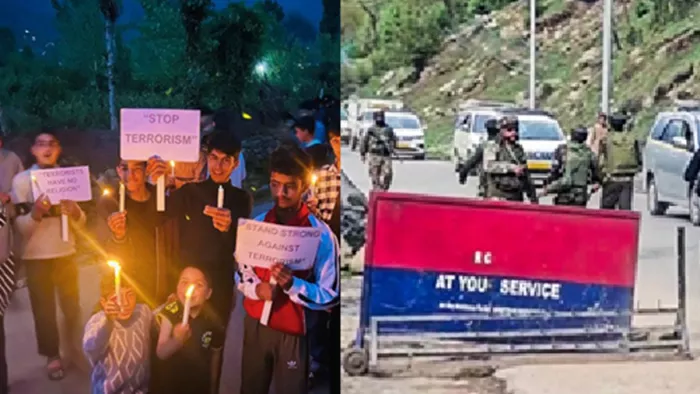 पहलगाम के पहाड़ों में सुकून के पल बिताने आए पर्यटकों पर आतंकियों ने बड़ा हमला बोला (फोटो- एएनआई)