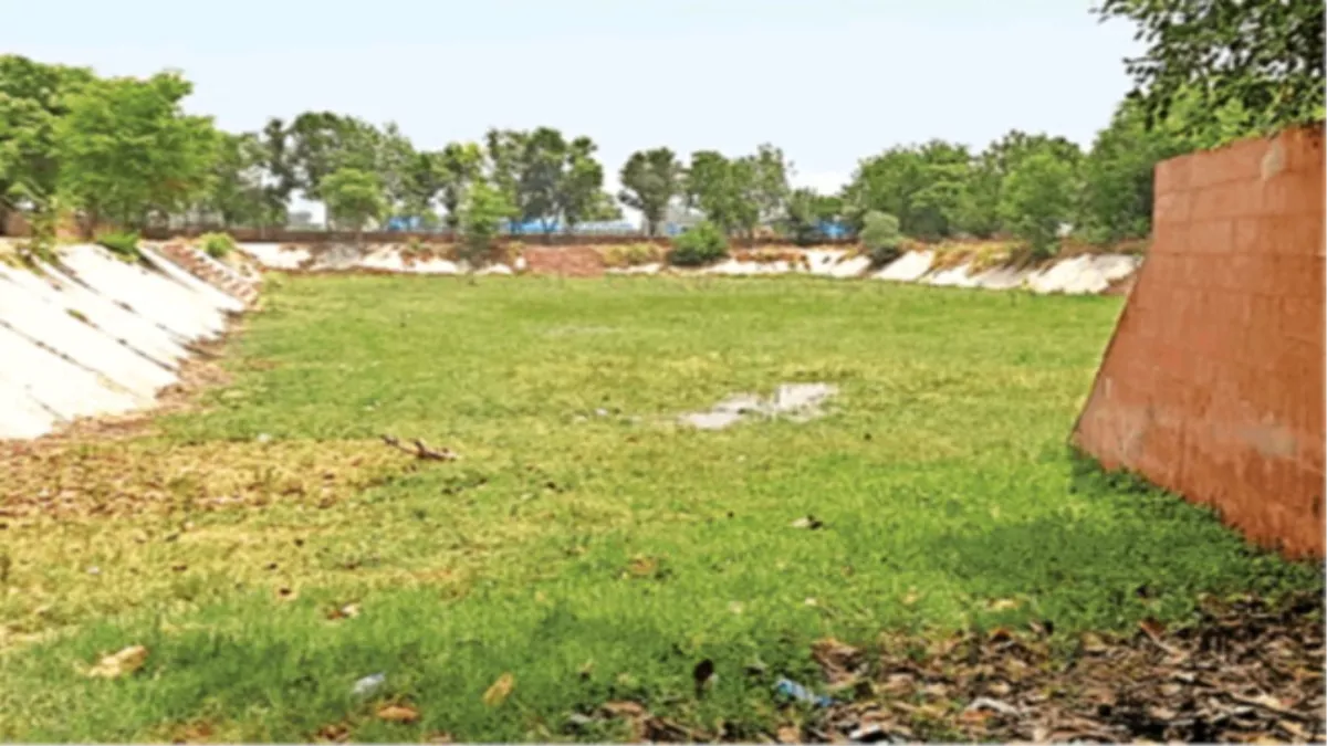 Delhi News: पानी की बूंद-बूंद के लिए तरस रहा मुंगेशपुर का शिवाला तालाब