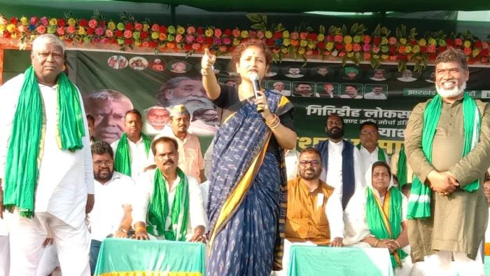 आपका वोट हेमंत सोरेन जेल के ताले की चाभी: कल्पना सोरेन। (जागरण फोटो)