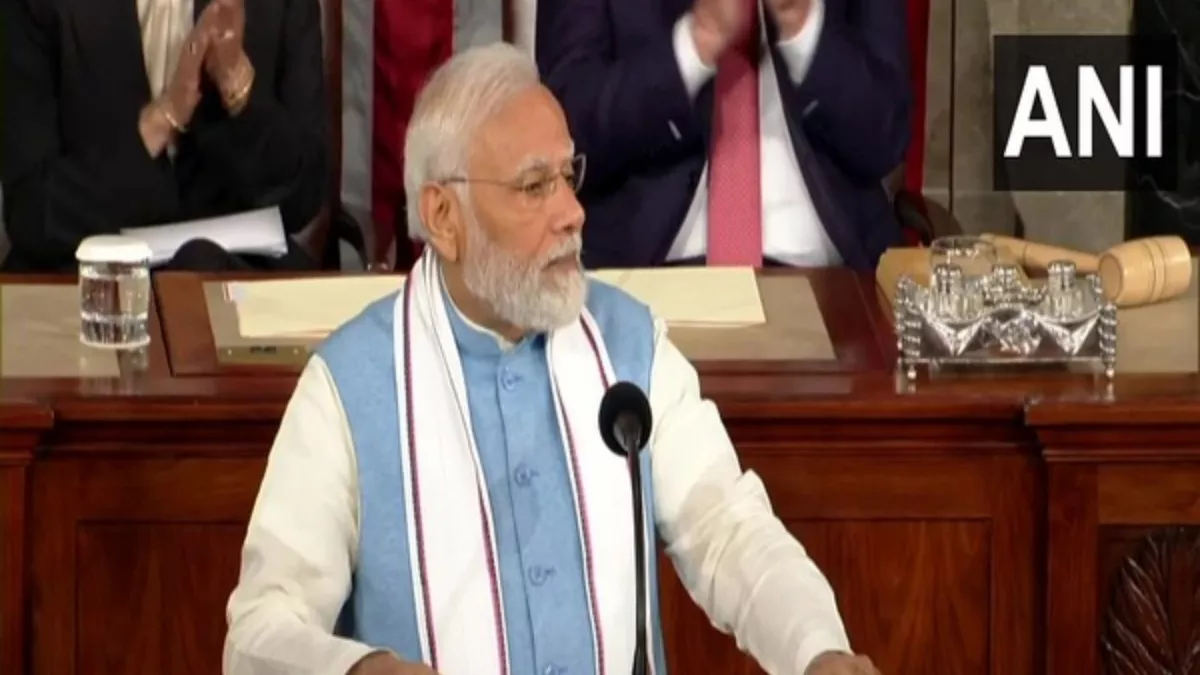 PM Modi In US: पीएम मोदी ने अमेरिकी कांग्रेस सदस्यों के एक साथ आने पर की सराहना, राहुल गांधी पर किया कटाक्ष