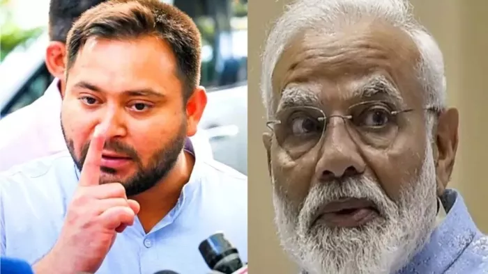 Tejashwi Yadav: 'पीएम कहेंगे चुपचाप पुल गिरते देखो नहीं तो....', तेजस्वी के  बयान से सियासी भूचाल, अब क्या करेगी BJP? - Tejashwi Yadav attacked on  Nitish Kumar for Bihar bridge ...