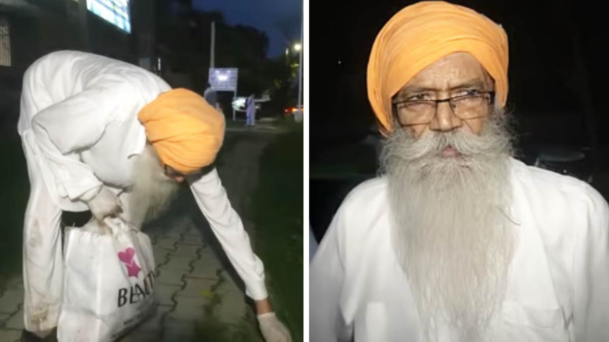 former dig inderjeet singh sidhu of punjab police is picking up garbage from the streets of chandigarh read the inspiring story spread good message