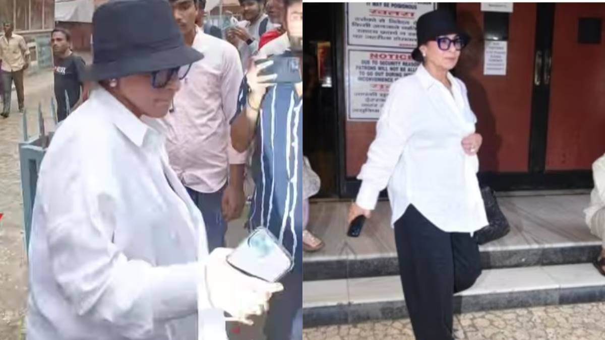 gadar 2 dimple kapadia watches sunny deol film at mumbai theatre watch viral video
