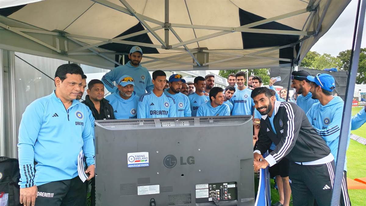 team india celebrates chandrayaan 3 successful landing on moon in dublin bcci shared video